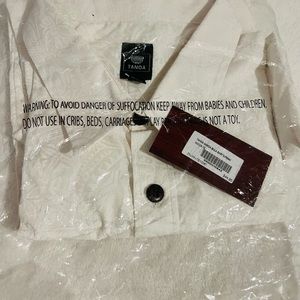 Mens White Tanoa button shirt